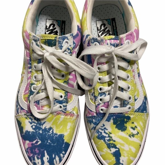 Unisex Vans Comfycush Old Skool Tie Dye Colorful Sneakers- size 10 - Picture 13 of 13